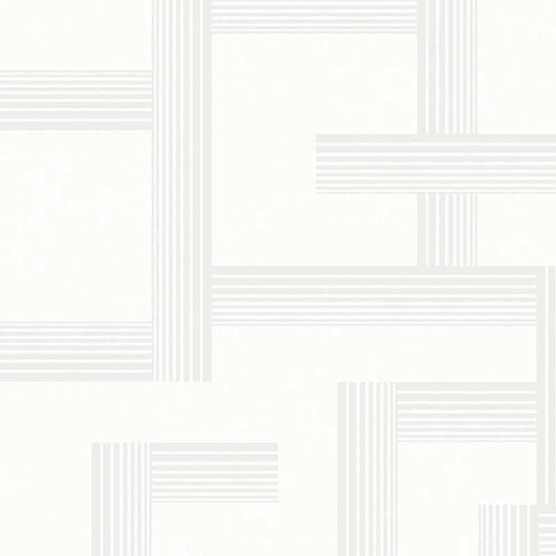 Textured Wallpaper of Premium Quality, Extra Large, Covers 178 sq ft per roll; Geometric in White, Silver