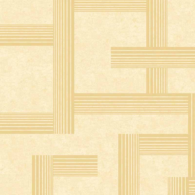 Textured Wallpaper of Premium Quality, Extra Large, Covers 178 sq ft per roll; Geometric in Cream, Gold