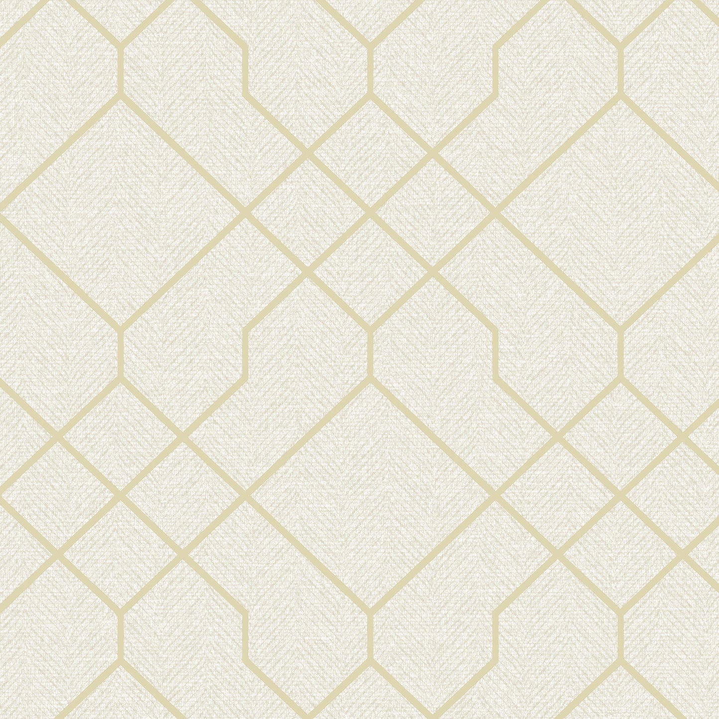 Textured Wallpaper of Premium Quality, Extra Large, Covers 178 sq ft per roll; Geometric in Gold
