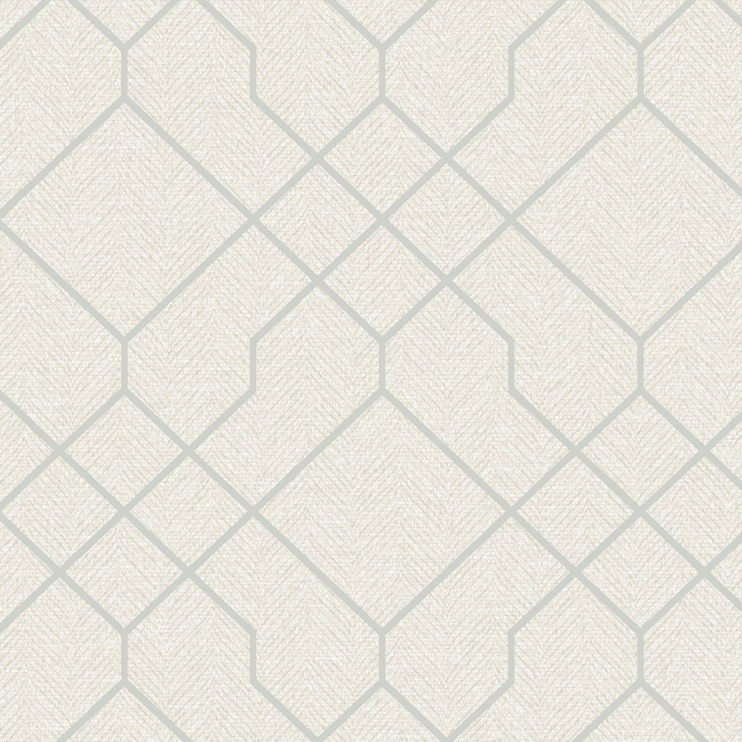 Textured Wallpaper of Premium Quality, Extra Large, Covers 178 sq ft per roll; Geometric in Beige