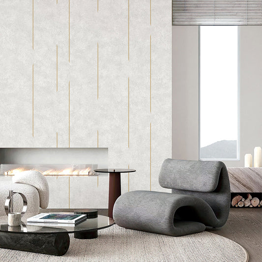Textured Wallpaper of Premium Quality, Extra Large, Covers 178 sq ft per roll; Abstract in Light Grey