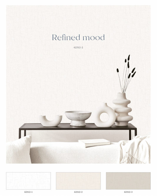 Textured Wallpaper of Premium Quality, Extra Large, Covers 178 sq ft per roll; Abstract in Ivory