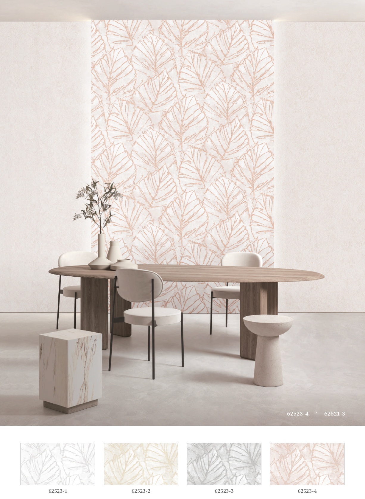 Textured Wallpaper of Premium Quality, Extra Large, Covers 178 sq ft per roll; Floral in Light Grey