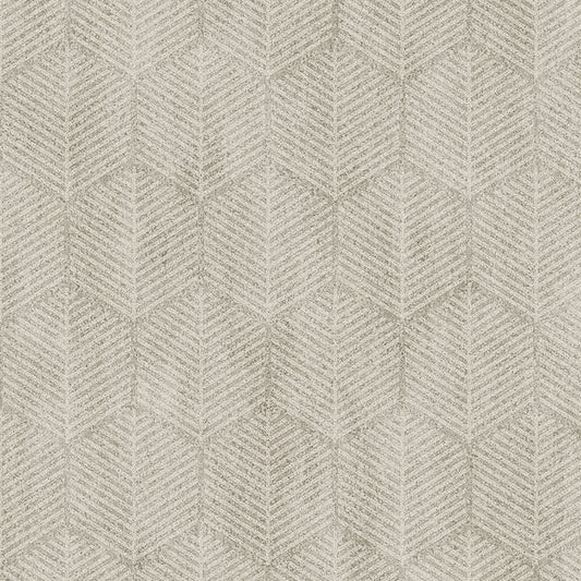 Textured Wallpaper of Premium Quality, Extra Large, Covers 178 sq ft per roll; Herringbone, Honeycomb, Distressed in Beige